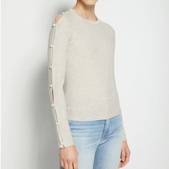 LIKE NEW Jonathan Simkhai Sherry Ribbed Top marble - Picture 1 of 7